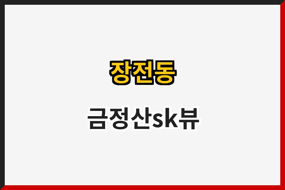 장전동 금정산sk뷰