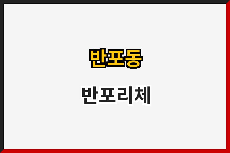 반포동 반포리체